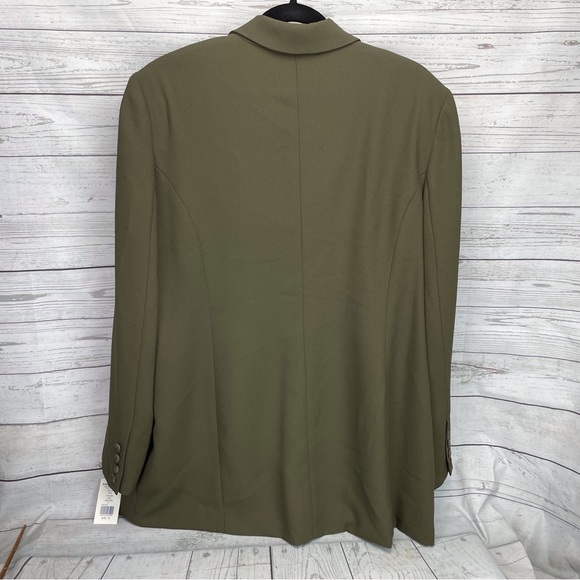 🍁 New Crepe Karen Scott Lined Blazer Slit Pockets Jacket Coat sz 18 - Picture 2 of 7